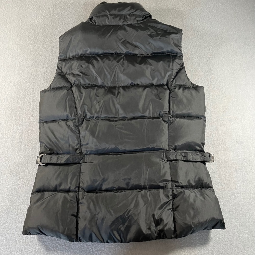 Eddie Bauer Womens Goose Down Puffer Vest Black Quilted Full Zip Snap Small - Picture 3 of 10